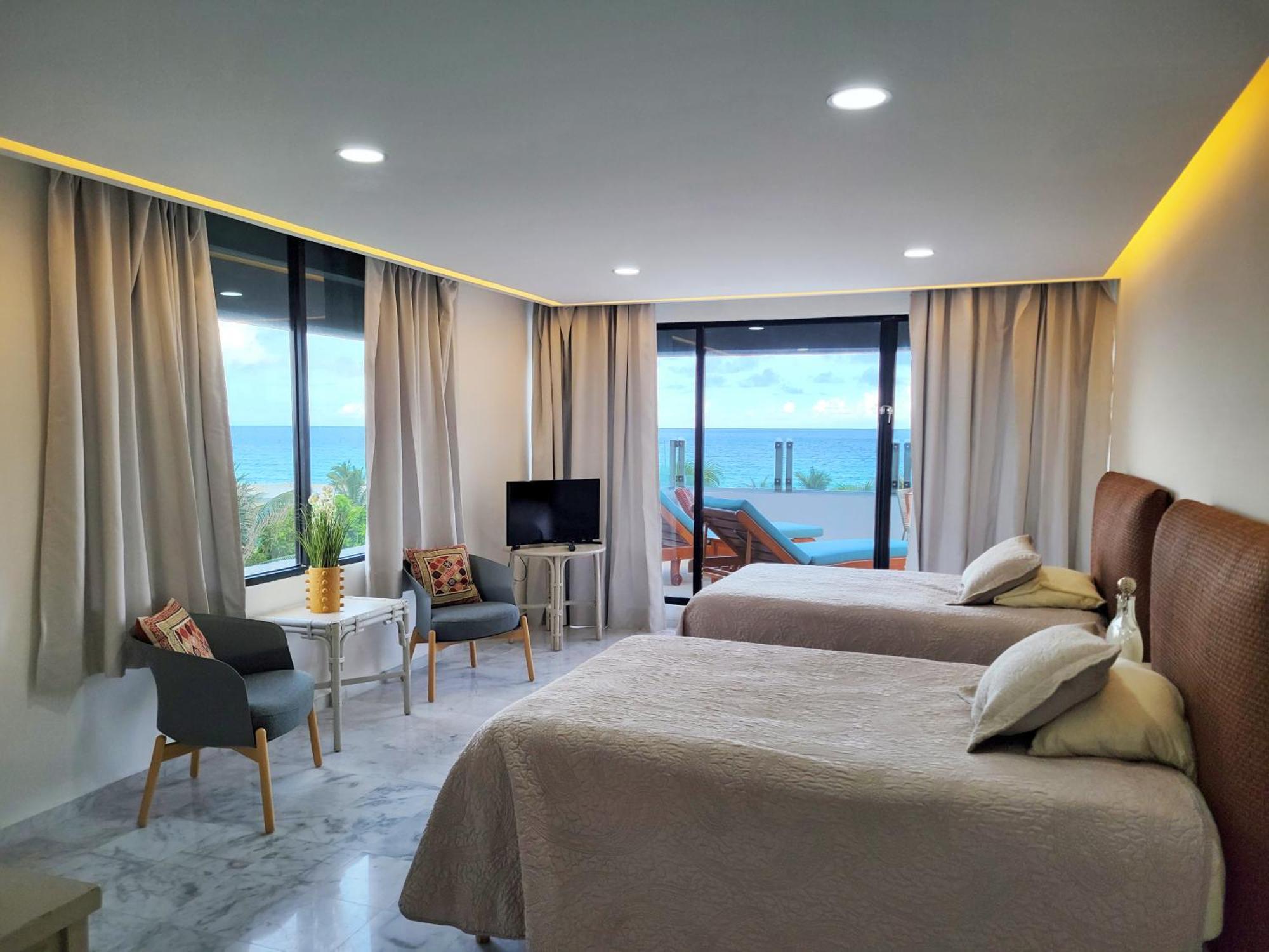 Beachfront Getaway Condo Cancún Exterior foto